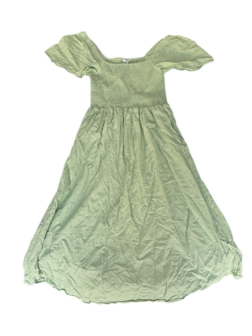 Madewell Woman’s Linen-Blend Lucie Smocked Midi Dress Small Lined